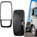 YzusGomumu LH Driver Side View Mirror Compatible With 2008-2023 ISUZU NPR NPR-HD NQR NRR Black Outside Left Door Mirror Replaces
