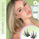 KEYYOU LASH Extension Kit 144Pcs Angel Lash Clusters Kit Thick Eyelash Extension Kit with Glue and Seal,Tweezers,Remover for DIY lash extension kit at HomeKit-Angel A02-D-8-18MIX