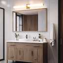 AIJIASI Bathroom Light Fixtures - 39 Inch Gold Bathroom Lights Over Mirror LED Vanity Light with Acrylic Shade, 36W Modern Vanity Lighting Fixtures for Mirror Living Room Gallery 3000K