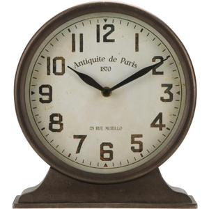 NIKKY HOME Antique Mantel Clock, Battery Operated Decorative Desk Table Clock for Home, Office, Living Room, Bed Room, Brown