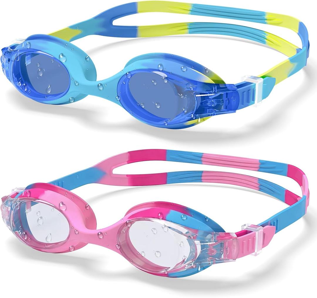 Aegend Swim Goggles for Kids 3-8 - Anti-Fog Anti-Leaking Comfort Fit Toddler Goggles for Swimming