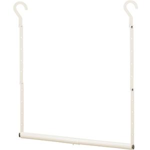 STORAGE MANIAC Adjustable Closet Rod Extender - Heavy Duty Space-Saving Clothes Hanging Bar, 1 Pack White