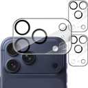 JETech Camera Lens Protector for iPhone 17 Pro Max 6.9-Inch, 9H Tempered Glass, Anti-Scratch, Case Friendly, Does Not Affect Night Shots, HD Clear, 3-Pack (Clear)