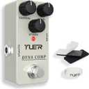 YUER Compressor Pedal Guitar/Bass Mini Dyna Compression Effect Pedal for Electric Guitar Analog Comp Easy to Use True Bypass Aluminum Case with Footswitch Cap