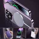 Magnetic Privacy Case for iPhone 14 Pro Max,Anti Peeping Tempered Glass Screen Protector Double Sided Protection Full Body Metal Bumper Anti-spy Phone Cover Compatible with Magsafe, Black