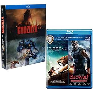 4-Film Action & Adventure Collection: Godzilla / Pacific Rim / 10,000 B.C. / Beowulf (4-Movie Collection) [Spanish Artwork]
