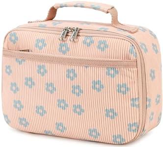 Bluboon Kids Girls Lunch Bag Insulated Lunch Box for school Corduroy Lunch Cooler Organizer School Kids Lunch Tote