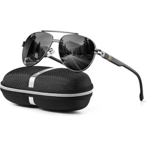 Polarized Aviator Sunglasses for Men Women - Fashion Shades Retro Sun Glasses Driving Fishing Golf UV Protection