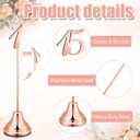 Maitys 15 Pcs Metal Table Numbers 1-15 with Weighted Base 8 Inch Table Number Stands for Wedding Reception, Party, Anniversary, Birthday Banquet(Rose Gold)