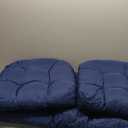 Wicker Chair Cushions, Waterproof Outdoor Loveseat Cushions for Patio Furniture, 3 Pieces Wicker Furniture Cushions, 1 Loveseat and 2 U-Shaped Cushions, Blue