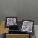 HappyHapi 4x6 Picture Frames Set of 10, Tabletop or Wall Display Pictures 3.5x5 with Mat or 4x6 Without, Multi Photo Frames Collage (Black)