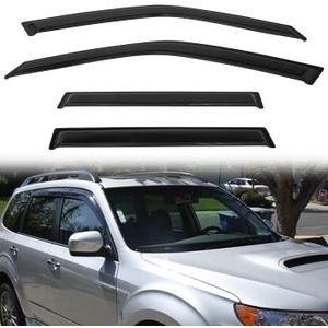 Rain Guards Compatible with 2009-2013 Forester Tape-On Side Window Visor Wind Deflector Vent Visors Car Accessories 4pcs