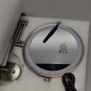 Auxmir 1X/30X Wall Mounted Lighted Makeup Mirror, 8" 3200 mAh Rechargeable Double-Sided Magnifying Mirror, Touch Dimmable 3 Color Lights, 360 Rotating Foldable 14.5" Extension Arm, Brushed Nickel