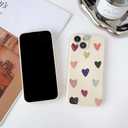 for iPhone 12 for Women Girls Cute Design Soft Silicone Camera Protection Protective Lovely Heart Phone Case for iPhone 12