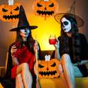 2 x 6 Pieces 30 Inches Halloween Pumpkin Foil Balloons Decorations, Large Scary Jack-O'-Lantern Design Mylar Balloons for Spooky Trick-or-Treating, Haunted House, and Halloween Party Supplies