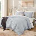 Andency Light Grey Comforter Set Queen, 3 Pieces Boho Tassel Lightweight Bedding Comforter Sets, All Season Soft Fluffy Fringe Bed Set (90x90In Comforter & 2 Pillowcases)