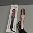 Infrared Thermal Brush, 1.5 Inch Heated Round Brush for Women, Dual Voltage Negative Ion Hot Brushes Styler for Blowout Look, Curling & Volumizing & Straightener for Dry Hair