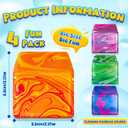 4 Pcs Gummy Squeeze Cube Fidget Gifts, Flow Liner Malt Sugar Cube, Adults Cute Sensory Fidget Stress Ball for Anxiety Stress Relief Thing Office Valentines Party Favor Exchange Prizes Gifts