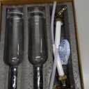 MoliMoli Coffee Syrup Dispenser for Coffee Bar, 350mlCoffee Pump Dispenser, Glass Syrup Bottle w. Pumps, Simple Syrup Dispenser w. Labels,Set of 2, (Gold)