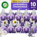 Air Wick Plug in Scented Oil Refill, 10ct, Lavender & Chamomile, Air Freshener, Essential Oils, Eco Friendly (0.67 Fl Oz (Pack of 10))