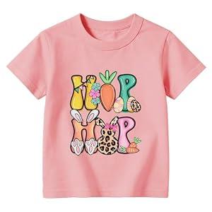 Happy Easter Shirt Kids-Easter for Toddler Boys Girls Tee Tops Hip Hop Easter Shirt Toddler C-Pink (Size 150)