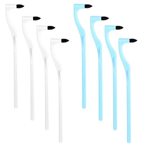 7 Pcs Tooth Stain Eraser Tartar Polisher Stain Removers Dental Plaque Tartar Eraser Plaque Tool Professional Dental Picks Cleaning Professional Tools Teeth Cleaning Kit for Oral Care White and Blue