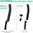 4 x OKOM Multifunctional Stainless Steel Crevice Cleaning Brush - Hard Bristles for Kitchen & Bath Gap Cleaning