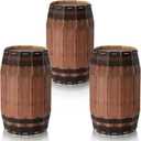 3 Pcs Western Cowboy Party Whiskey Barrel Decor, Cardboard Wine Barrel Large Cardboard West Whiskey Barrels Decoration for Cowboy Western Pirate Photoshoot Booth Props Farmhouse(15.75 x 9.84 Inches)