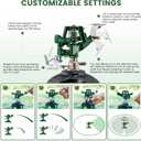 Sprinklers for Yard, 2026 Heavy-Duty Lawn Sprinkler Impact Sprinkler on Spike Tripod Base with 360 Large Area Irrigation with Extension Legs to Adjust Height Irrigation System for Garden Lawn-Green