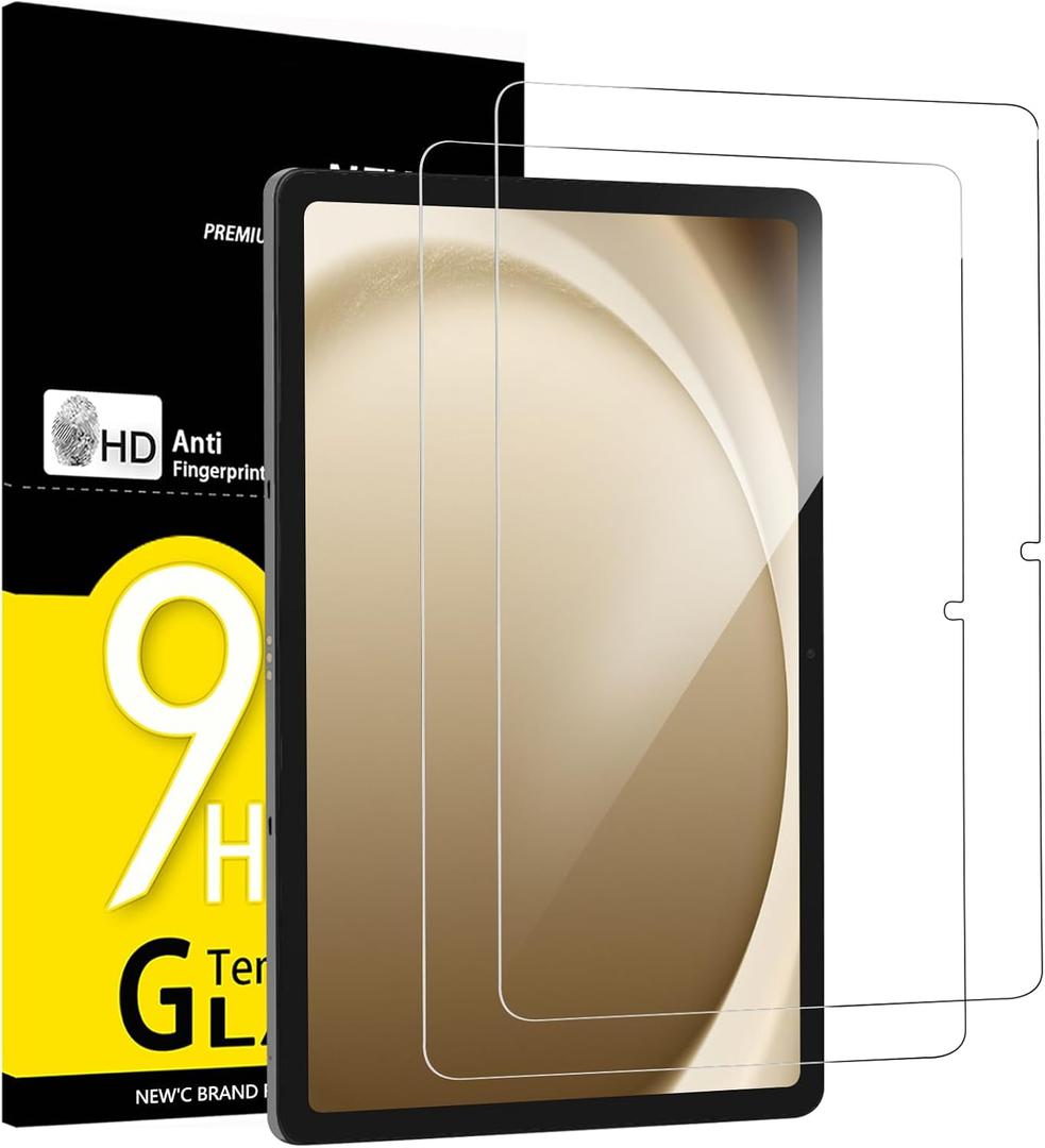 NEW'C 2 Pack Designed for Samsung Galaxy Tab A9+/A9 Plus 11 Inches, Screen Protector Tempered Glass, Ultra-Resistant Tempered Glass