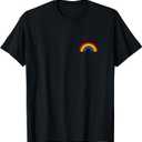 Gay Pride Stuff Rainbow Pocket LGBT Pride Parade T-Shirt (Small, Black)