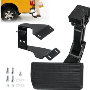 75312-01A Rear Bed Step Retractable Bumper Step Compatible with Ford F150 2015-2020 Folding Truck Tailgate Step (F150 2015-2020)