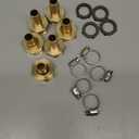 Twinkle Star Garden Hose Repair Connector with Clamps, Male and Female Garden Hose Repair Kit, Fit for 3/4" or 5/8" Garden Hose Fitting, 3 Set