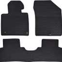 Car Floor Mats Custom Fit for Hyundai Santa Fe 2019 2020 Odorless Washable Heavy Duty Rubber (All Weather) Floor Liners Front and Rear Row Set Black