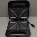 OVENTE Electric Sandwich Maker with Non-Stick Plates, Indicator Lights, Cool Touch Handle, Easy to Clean and Store, Perfect for Cooking Breakfast, Grilled Cheese, Tuna Melts and Snacks, Black GPS401B