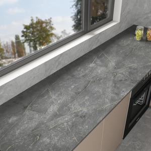 JSEVEM 24"×197" Marble Contact Paper Dark Gray Granite Peel and Stick Wallpaper Waterproof Removable Vinyl Warp Self-Adhesive Wall Paper for Kitchen Bathroom Walls Cabinets Countertops