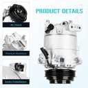 AC Compressor with A/C Clutch Fit for Chevrolet Impala 2.5L 2014-2019, Malibu 2.0L 2.5 2013-2015, Malibu Limited 2.5L 2016, Fits for Buick Regal 2.0L 2.4L 2014-2017, Terrain 2.4L 2015-2017, CO 22285C