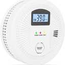 Carbon Monoxide and Smoke Detector with LED Digital Display 85 dB 2 in 1 CO and Smoke Alarm, Battery Powered Fire Alarms Includes Batteries