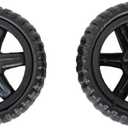 2 Pack Shopping Cart Wheels Replacement 5 inch Dia Rubber Foam Wheel Repair for Grocery Carts Folding Rolling Bag Bowling Ball Laundry Trolley Dolly Garbage Trash Can