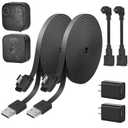 delilyn 2Pack Weatherproof 30ft/9m Power Cable for Blink Outdoor 4 (4th Gen), Blink Outdoor/Indoor (3rd Gen)&Blink XT/XT2, Flat Extension Charger Cable with Adapter, Extra Type C to Micro USB Adapter