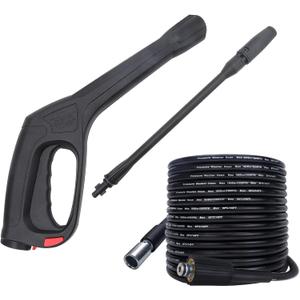High Pressure Water Spray Gun Wand Nozzle & 32FT Hose, Replacement Pressure Washer Gun Compatible with Portland Pulsar Husky Powerwasher TaskForce TaskMaster ShopForce Electric Pressure Washers