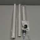 BeBecome Sliding Door Security Bar17-50 inch Adjustable Patio Door Security bar with Rubber Tips Apartment Bedroom Bottom of Door Heavy Duty Interior White