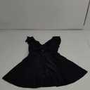 Aleumdr Women's One Piece Swimsuit Ruffle Cutout Swimdress Tummy Control V Neck Wrap Swimwear M