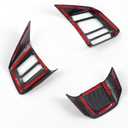 HIGH FLYING Carbon Grain Car Interior Accessories Steering Decoration Trim ABS 3pcs for Subaru WRX STI 2016 2017 2018 (NOT Fit Turbo CVT)