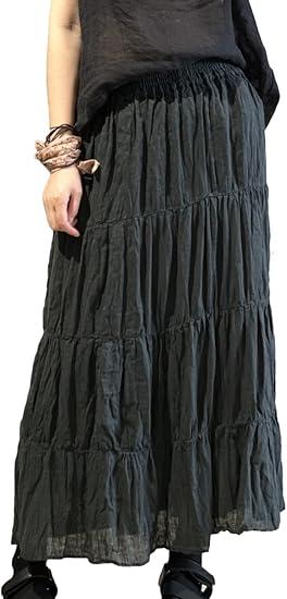 Women's Flowy Maxi Skirt Summer  XS