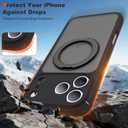 Compatible with iPhone 17 Pro Max Case with Magnetic Ring Stand [Compatible with Mag-Safe] [Military-Grade Protection] 17 Pro Max Phone Case 6.9",Black