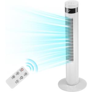 Antarctic Star Tower Fan Portable Floor Fans 85Oscillating Fan 36'' Quiet Cooling 12H Timer Remote Control Standing Bladeless Electric 3 Speeds Wind 3 Modes Bedroom Office(36 inch, White)