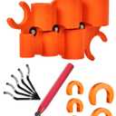 12 Pcs 1/4-1 Inch Depth Gauge and Pipe Deburring Tool, Removal Tools Set for Sharkbite Fittings, Deburring Tool with 5 High Speed Steel Blades,Plumbing Tools Kit for PEX Copper PVC CPVC Pipes