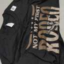 Funny Not My First Rodeo Design Humour T-Shirt Size M, Black