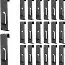 20PC Gridwall Notch Hooks, Grid Wall Hooks, Gridwall Picture Hanger, Gridwall Accessories for Retail, Displaying Photogragh, Art Shows, Paintings(Black)